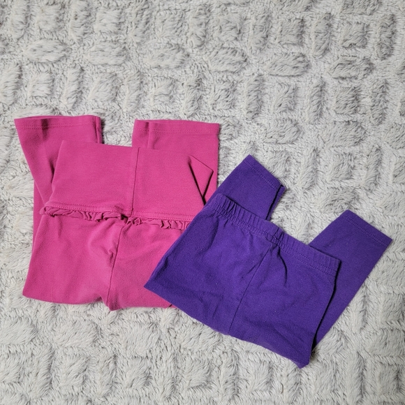 Two Pairs of Girls Garanimals Bottoms,  Size 12 Months, One Pink, One Purple - Picture 2 of 7